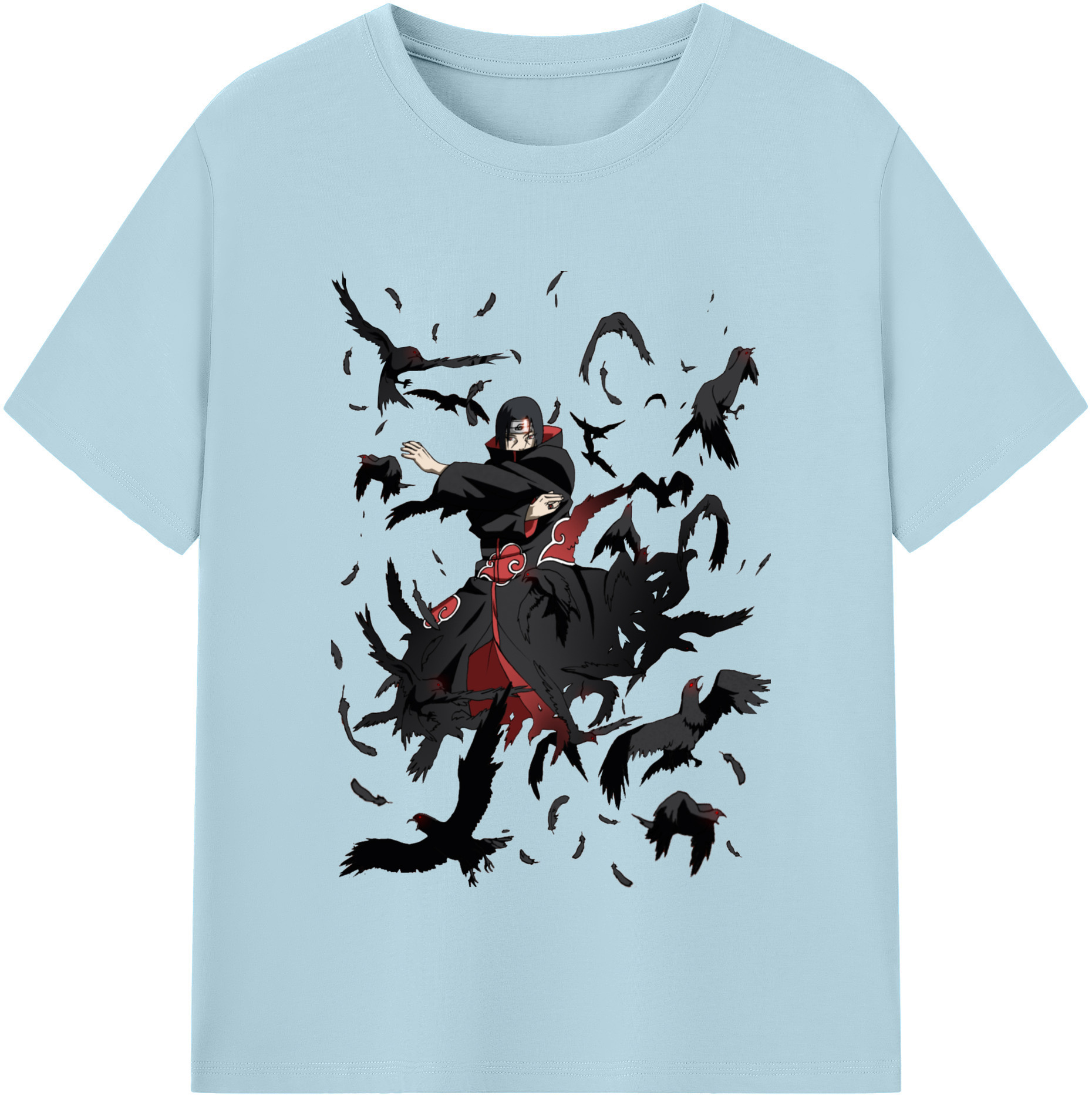 （画像用） NARUTO -ナルト- うちは イタチ Uchiha Itachi 綿100％半袖Tシャツ（フロントプリント）
